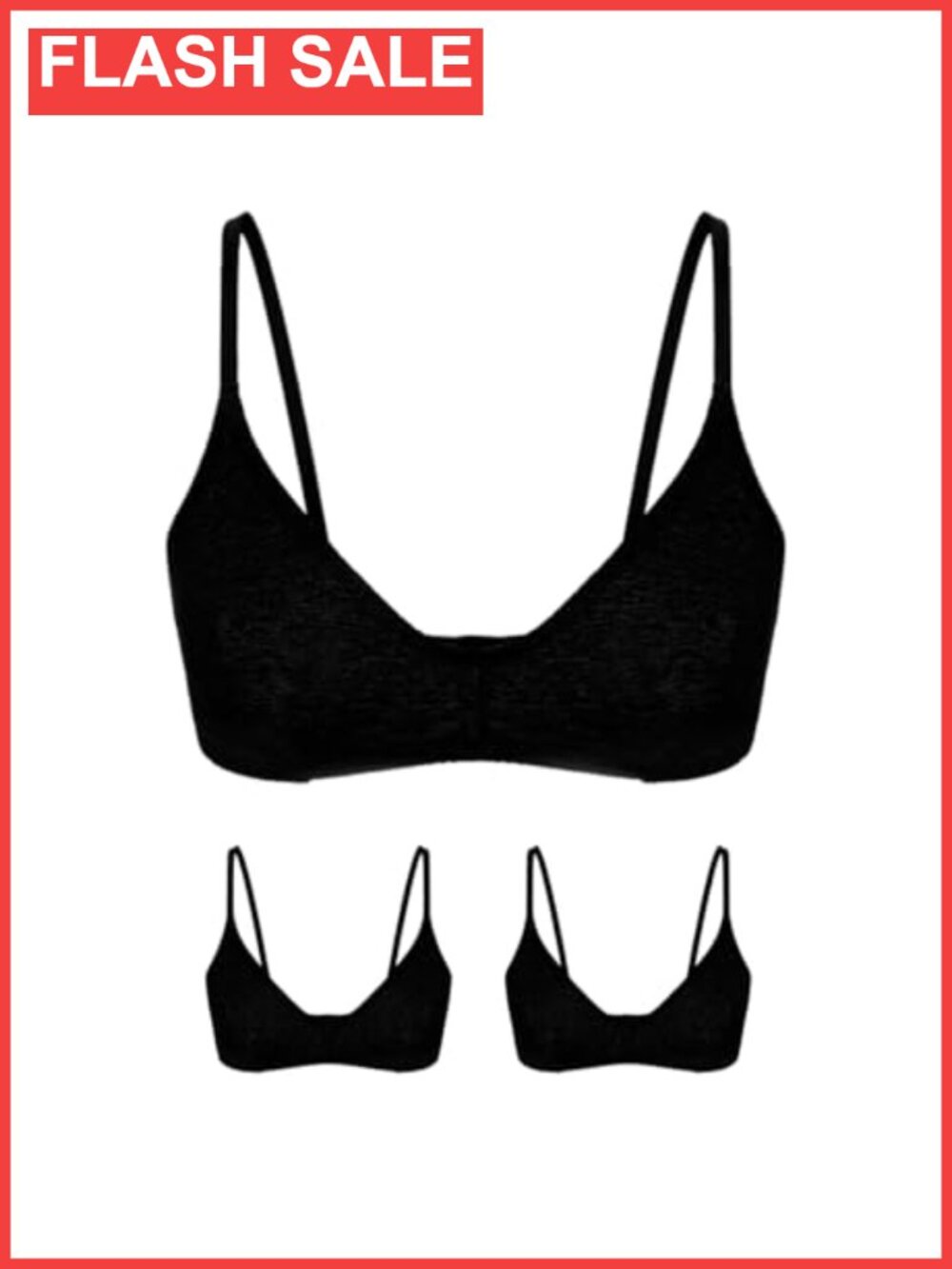Women's Cotton Bralette Seamless Wireless Bra - Soft Unlined Comfort Bra for